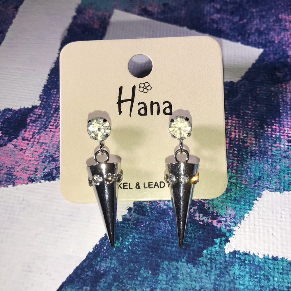 3/$15 🛍 Rhinestone Earrings Silver Tone